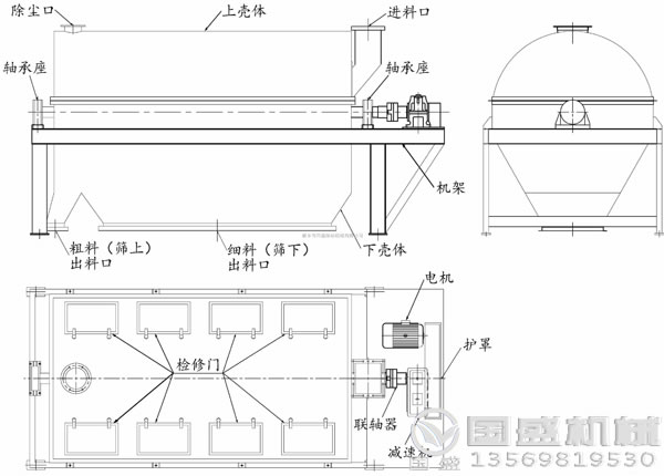 滾筒式振動(dòng)篩沙機(jī)